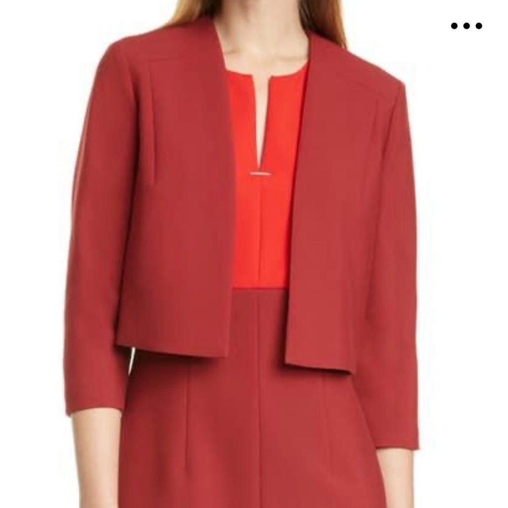 NWT Boss Hugo Boss Women's Red Cropped Blazer Size 6